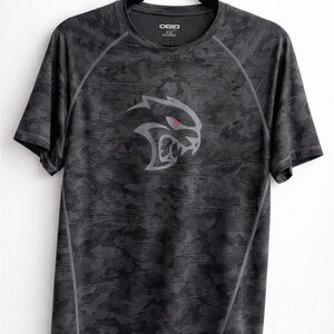 OGIO Men's Charcoal Black Camo Performance Tee with Graphic